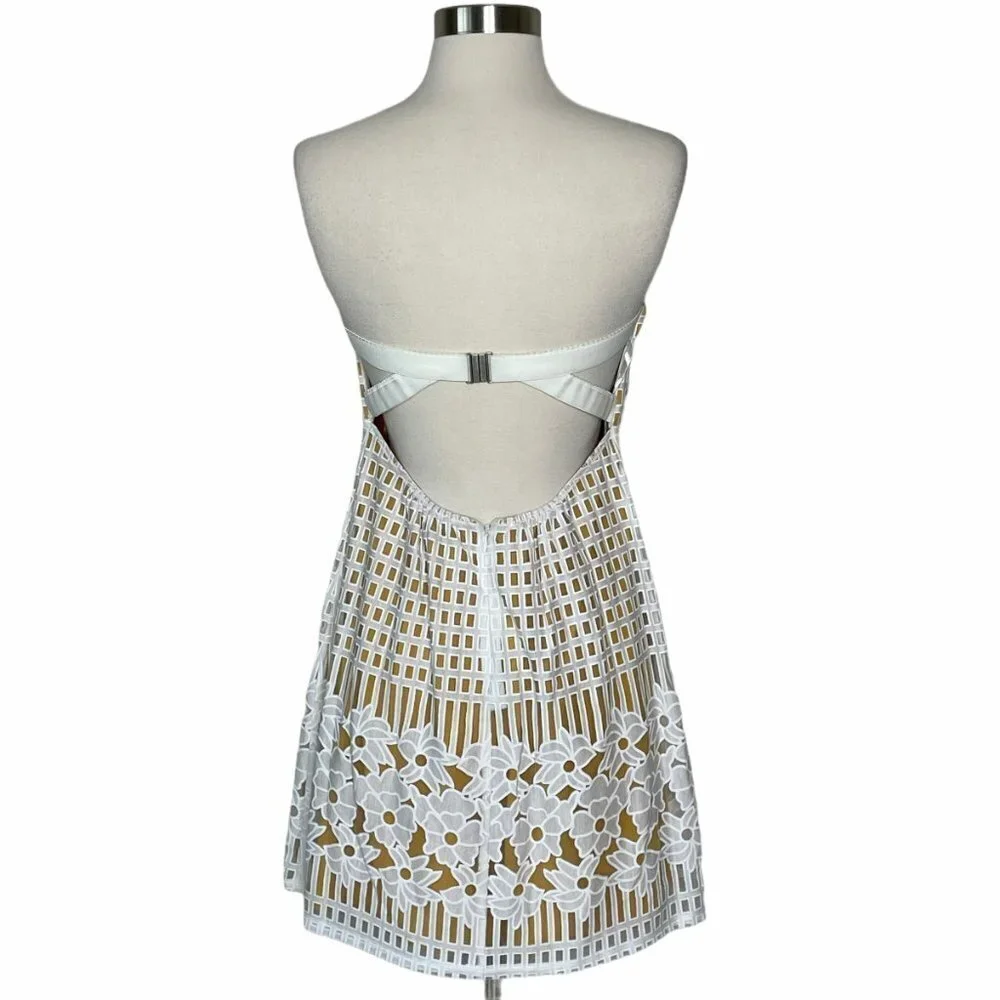 NEW Lovers + Friends Grid Window Pane Lace Dress - Picture 2 of 3